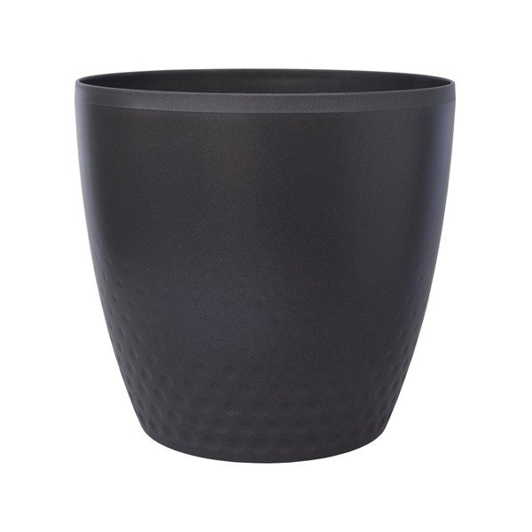 Vaso grigio antracite Perla, ø 21 cm - Plastia