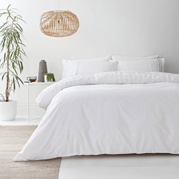 Biancheria da letto in cotone bianco, 200 x 200 cm Origami - Bianca-image-1