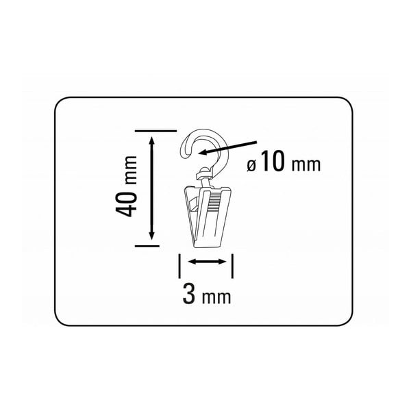Infradito per tende in plastica in set da 10 pezzi - SP TREND-image-2
