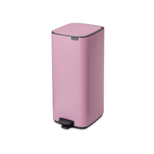 Cestino per la spazzatura rosa in acciaio con pedale 30 l Bo – Brabantia