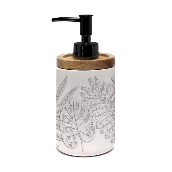 Dispenser per sapone bianco in ceramica 46 ml Amber – douceur d'intérieur