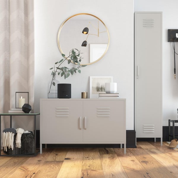 Mobiletto color crema in metallo 100x64 cm Bradford - Støraa-image-1