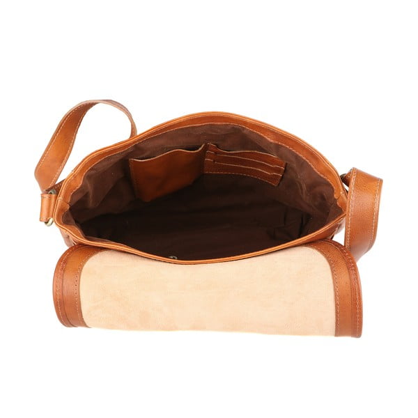 Borsa a tracolla in pelle marrone cognac Norma - Chicca Borse-image-2