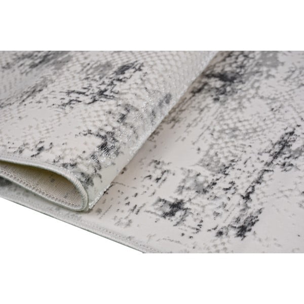 Tappeto lavabile grigio e crema 80x150 cm Gri - Vitaus-image-2