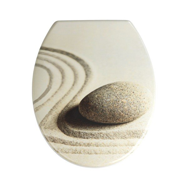 Sedile per wc con chiusura facilitata , 44,5 x 37,5 cm Sabbia - Wenko