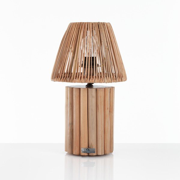 Lampada da tavolo in colore naturale 40 cm Perlis - Tomasucci