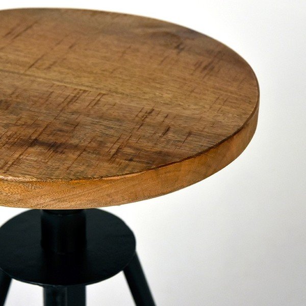 Sgabello da bar in legno di mango Solid - LABEL51-image-4