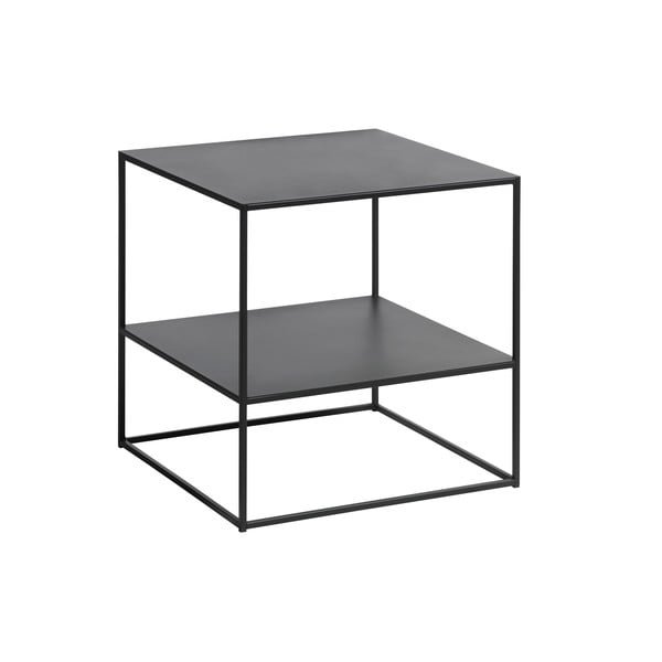 Tavolino in metallo nero 50x50 cm Pebble - Unique Furniture