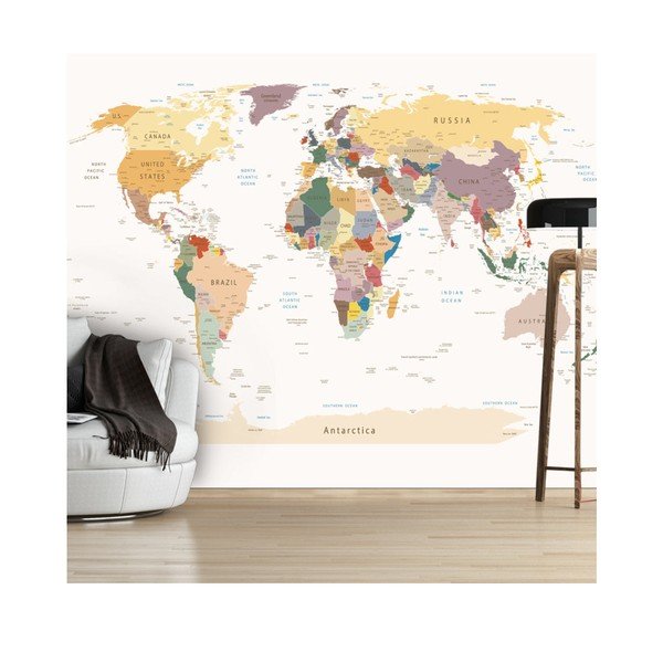 Carta da parati di grande formato Bimago World Map, 300 x 210 cm - Artgeist-image-1