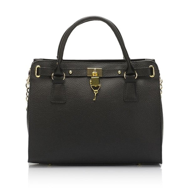 Černá kožená kabelka Giulia Massari Clementine