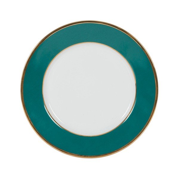Piatto da dessert in porcellana color petrolio ø 20,5 cm Ginger - Côté Table