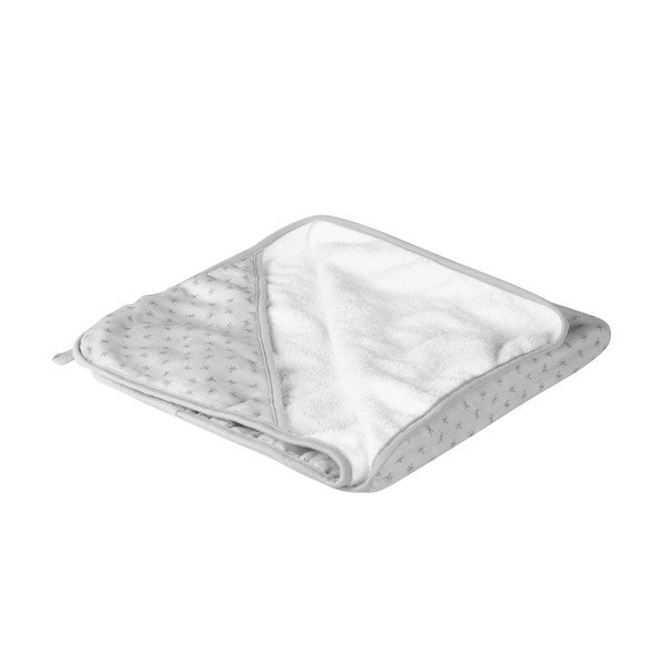 Asciugamano grigio chiaro in cotone con cappuccio 80x80 cm Lil Planet - Roba-image-3