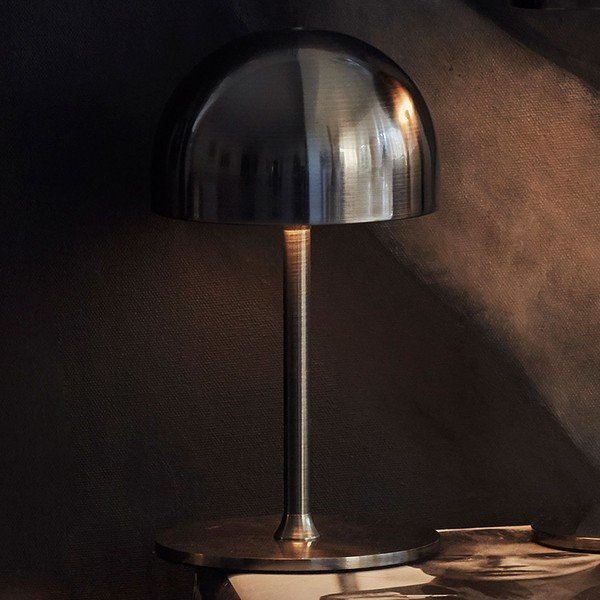 Lampada da tavolo LED grigio scuro con paralume in metallo con telecomando (altezza totale 22 cm) Tim – Sirius-image-2