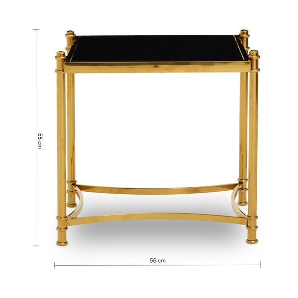 Tavolo contenitore con piano in vetro 50x56 cm Ackley - Premier Housewares-image-1