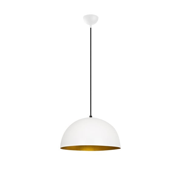 Lampadario bianco con paralume in metallo ø 40 cm Sivani – Opviq lights-image-2