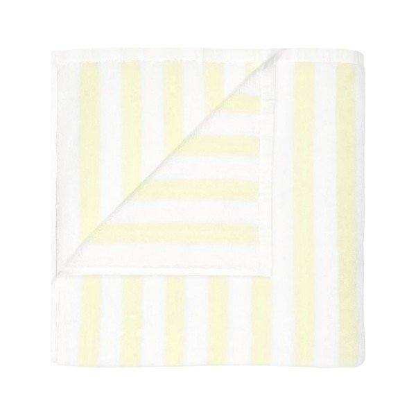 Asciugamano tipo terry giallo chiaro/bianco in cotone organico 70x140 cm Arto – Blomus