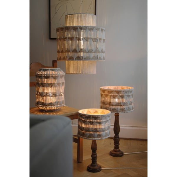 Lampada da tavolo marrone e di colore naturale con paralume in tessuto e con paralume in iuta (altezza totale 62,5 cm) Ano – Markslöjd-image-1