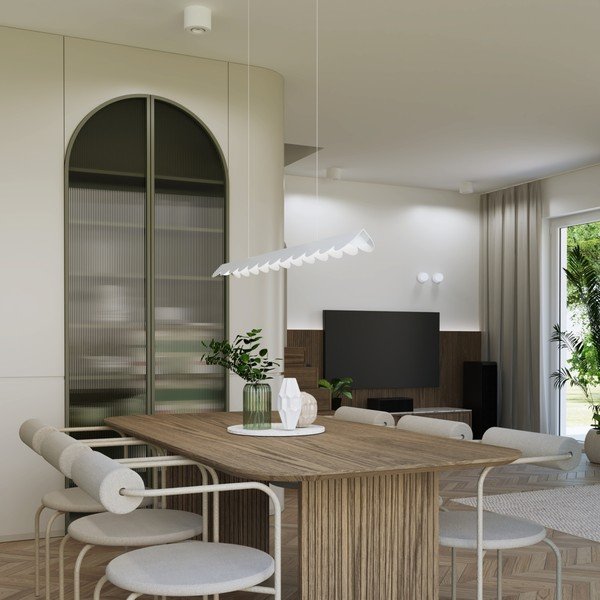 Lampadario LED grigio tortora in alluminio BISCUIT – Thoro-image-2