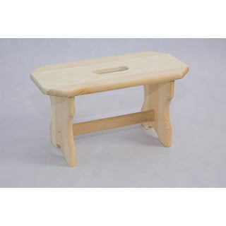 Sgabello in legno di pino colore naturale Forte - Rojaplast