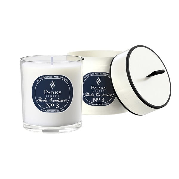 Esclusiva candela profumata all'agarwood, alle spezie e al patchouli, 50 ore di combustione Exclusive No3 - Parks Candles London