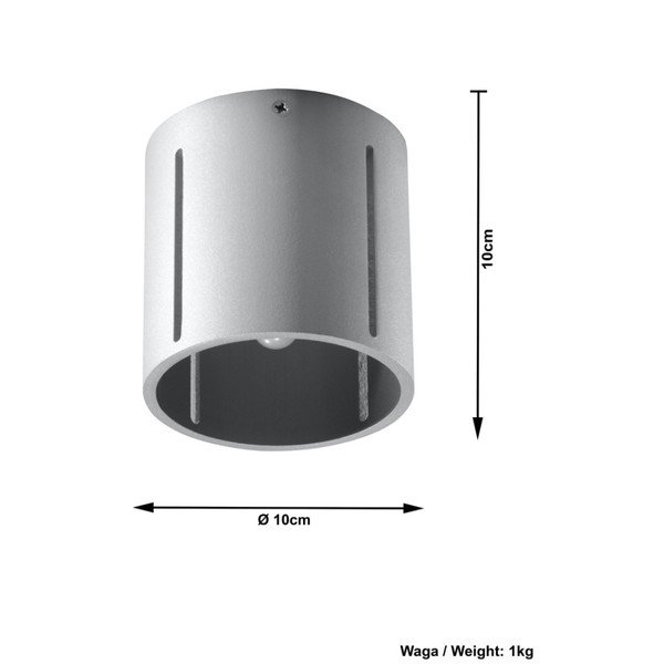 Lampada da soffitto grigia Vulco - Sollux-image-3