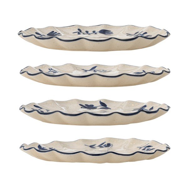 Set di piatti da dolce blu/color crema in gres 4 pz ø 20,5 cm Eimy – Bloomingville-image-3