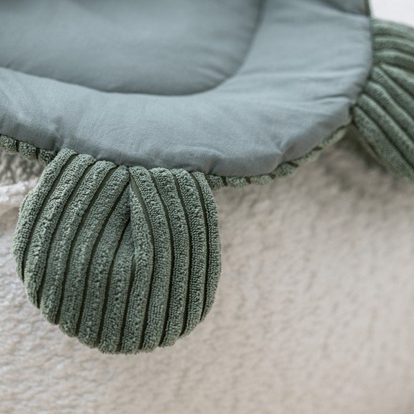 Copertina per neonati verde in velluto a coste 35x65 cm – Meowbaby-image-2