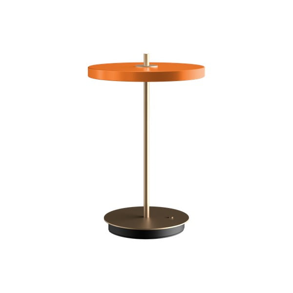 Lampada da tavolo dimmerabile a LED arancione con paralume in metallo (altezza 31 cm) Asteria Move - UMAGE