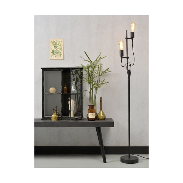 Lampada da terra nera con paralume in metallo (altezza 152 cm) Seattle - it's about RoMi-image-2