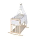 Culla in colore naturale con spazio per riporre oggetti e baldacchino 90x45 cm Liebhabär - Roba