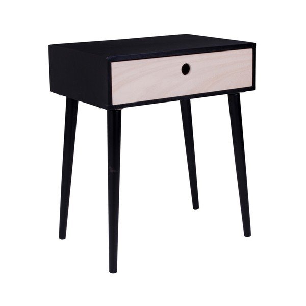 Tavolino in legno nero con struttura nera Parma - House Nordic-image-1