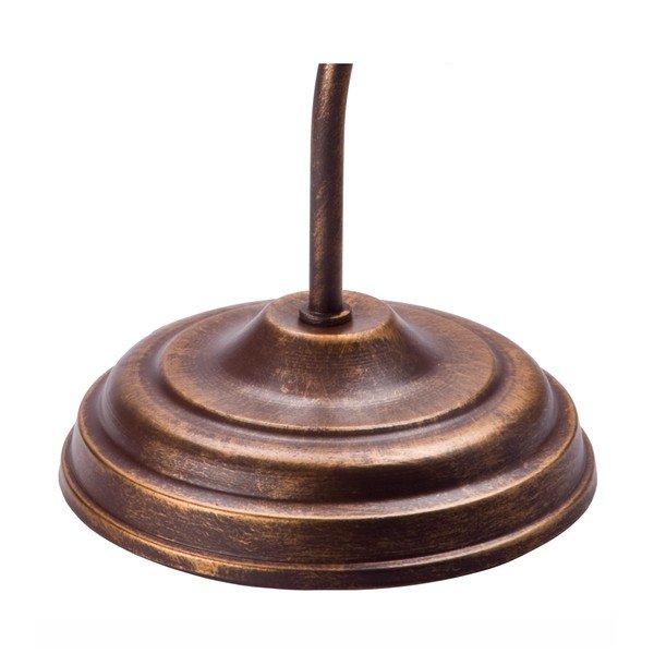 Lampada da tavolo bianca/marrone con paralume in vetro (altezza totale 39 cm) Retro Ii – LAMKUR-image-4