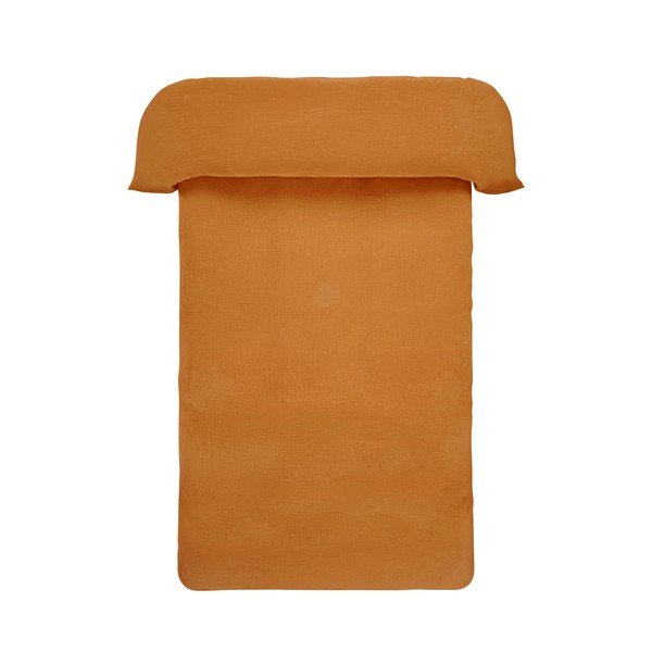 Set copripiumino e federa color senape in mussola per letto singolo 140x200 cm Amilia – Jotex