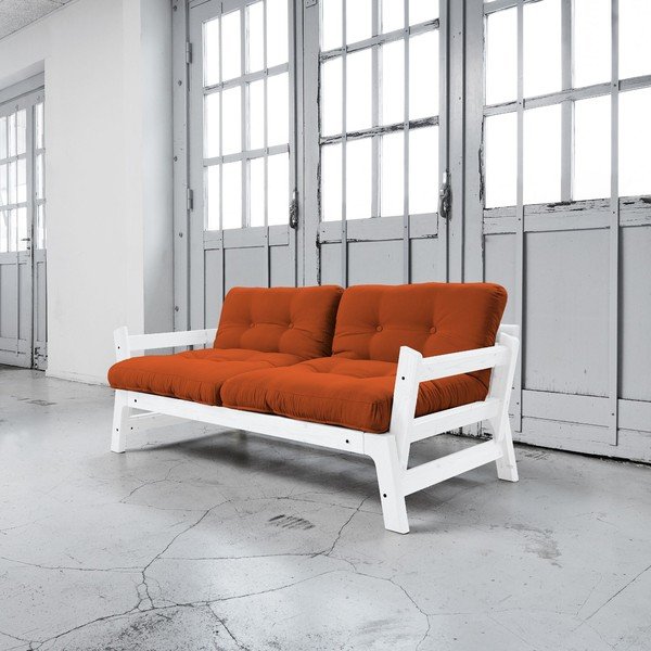 Rozkládací pohovka Karup Step White/Orange