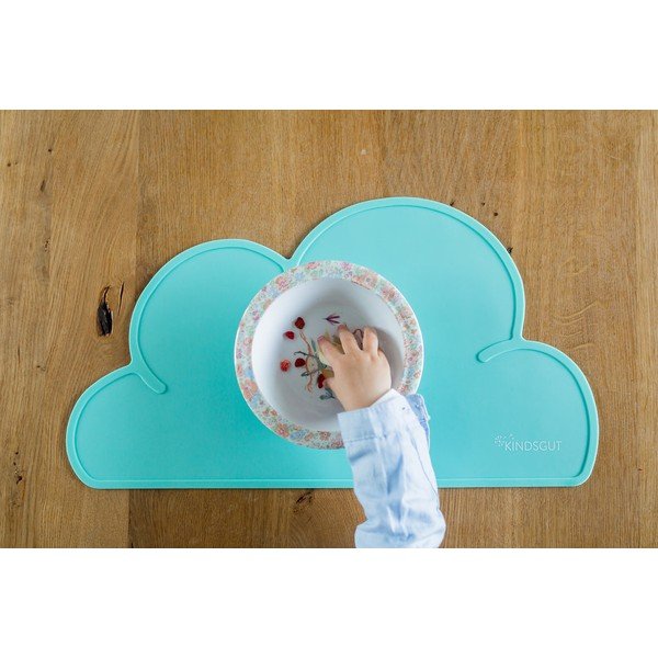 Tovaglietta in silicone turchese Cloud, 49 x 27 cm - Kindsgut-image-3