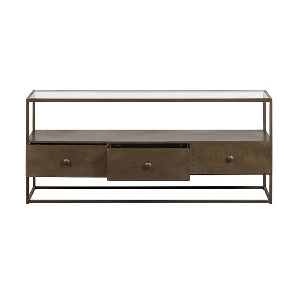 Tavolo TV in metallo color oro 115x50 cm Depart - BePureHome-image-3