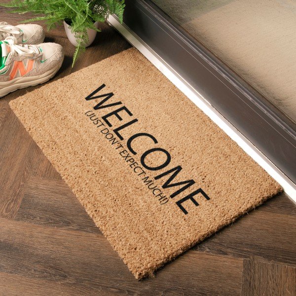 Zerbino in cocco 40x60 cm Welcome Don't Expect Much - Artsy Doormats-image-1