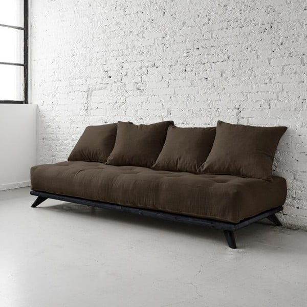 Pohovka Senza Black/Choco Brown
