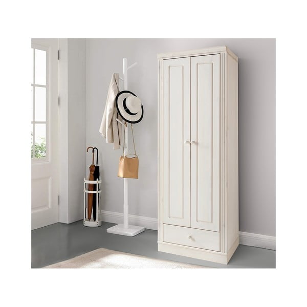 Armadio in legno di pino bianco 65x180 cm Anita - Støraa-image-1