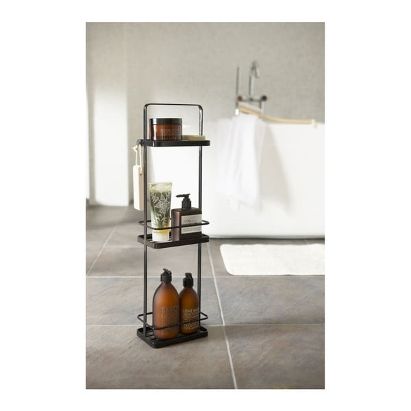 Supporto da bagno nero con 3 ripiani Takamtsu - YAMAZAKI-image-1