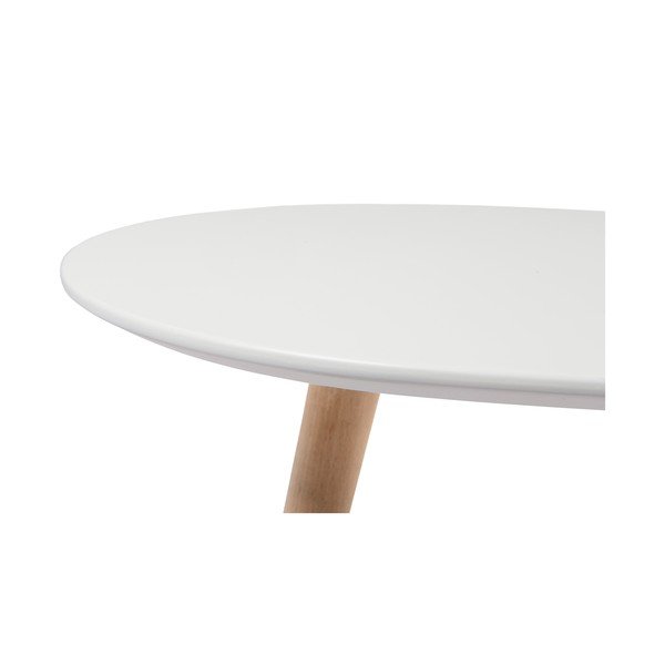 Tavolino bianco con gambe in faggio , 75 x 43 cm Fly - Furnhouse-image-2