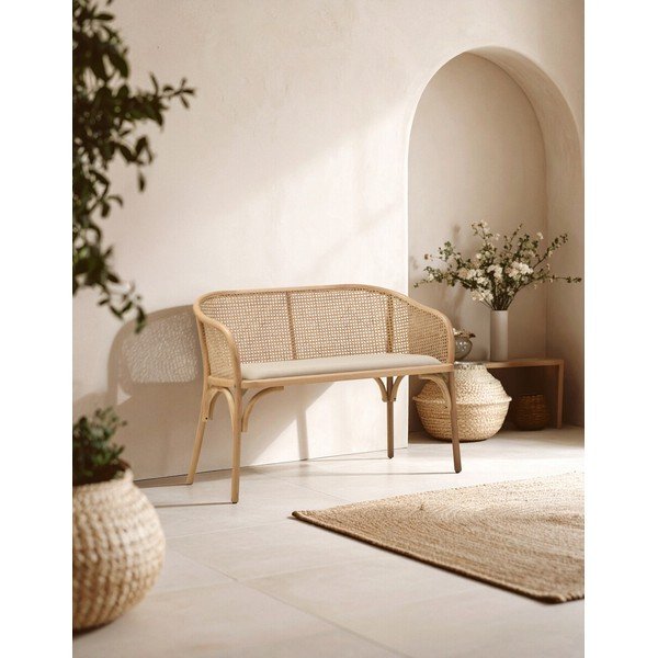 Panchina di colore naturale in imbottito Cebu – Premier Housewares-image-3