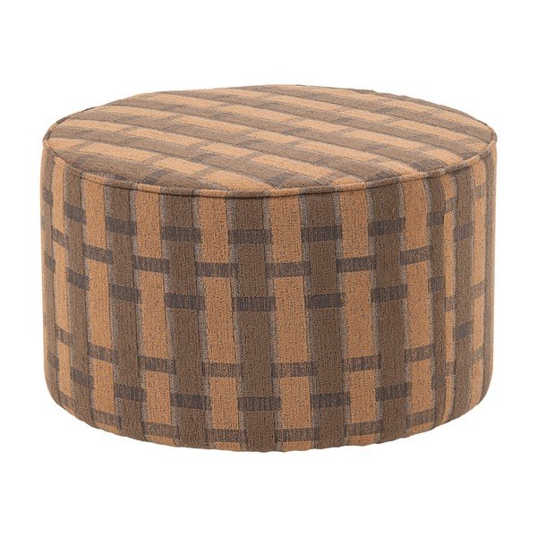 Poggiapiedi rosa/marrone con rivestimento in ciniglia Sarli – WOOOD