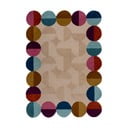 Tappeto beige in lana tessuto a mano 200x290 cm Mia Textured Scallop – Flair Rugs