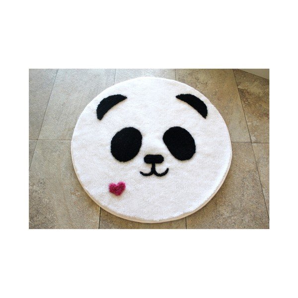 Tappeto da bagno con motivo di panda Alessia, Ø 90 cm - Foutastic