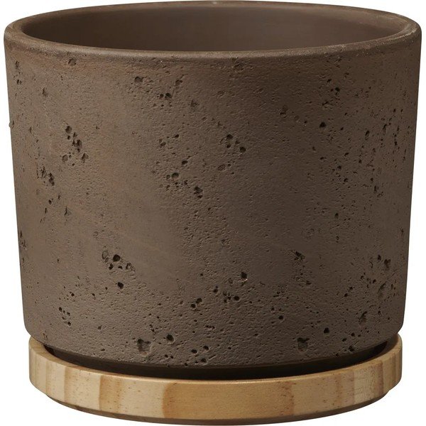 Vaso in ceramica grigio scuro, ø 16 cm - Big pots