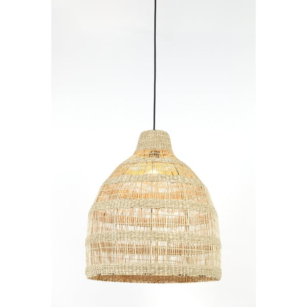 Lampadario in colore naturale con paralume in seagrass ø 50 cm Sagar - Light & Living-image-2