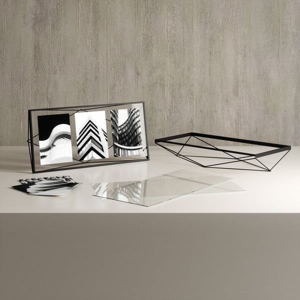 Struttura in metallo nero da appoggio/parete 48x23 cm Prisma - Umbra-image-4