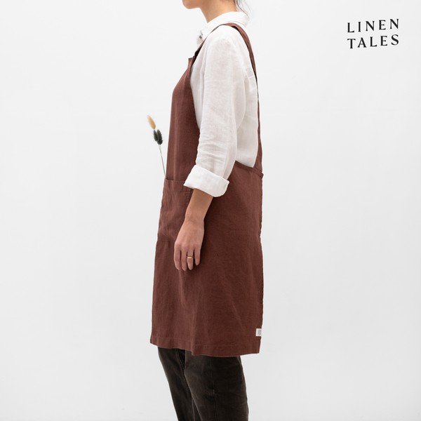 Grembiule in lino Chocolate – Linen Tales-image-2