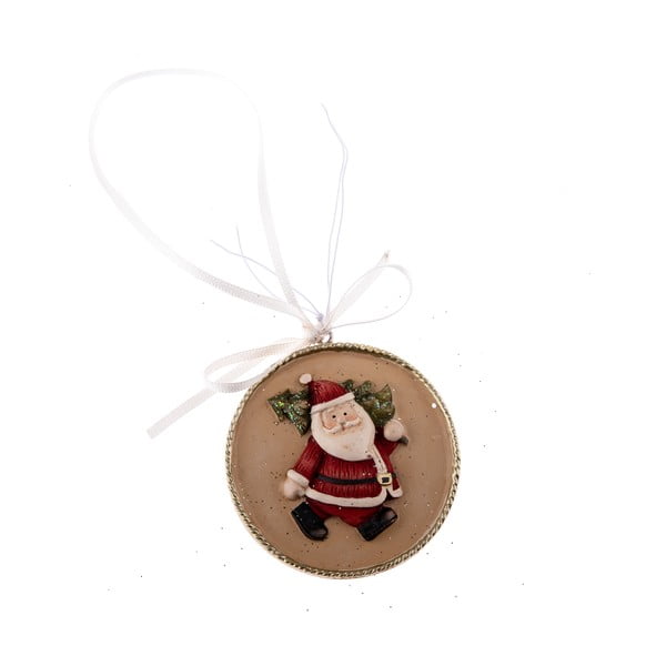 Závěsná ozdoba s motivem Santy Clause Dakls, 5,5 x 5,5 cm